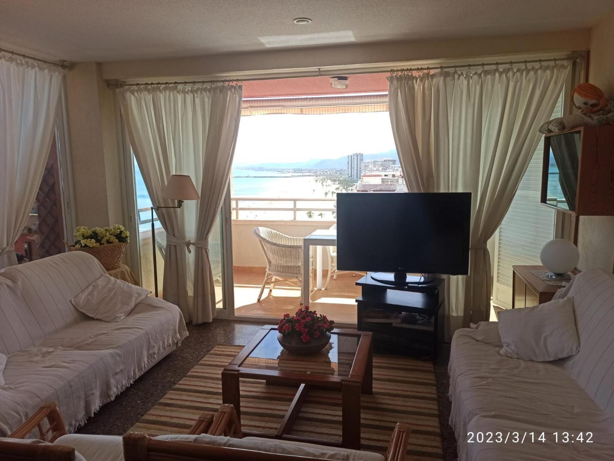 Espectacular Terraza Y Vistas En 1A Linea De Playa Apartamento Cullera Exterior foto